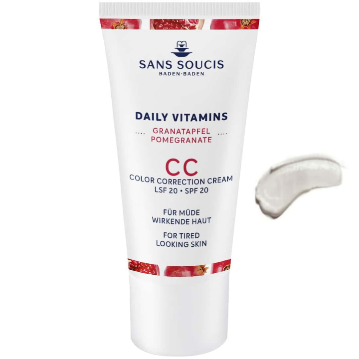 Sans Soucis Daily Vitamins Pomegranate CC Color Correction Cream SPF 20 Anti-Fatigue i gruppen Sans Soucis / Ansiktsvrd / Daily Vitamins hos Nails, Body & Beauty (253244)