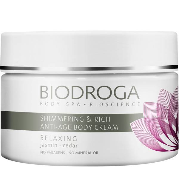 Biodroga Shimmering & Rich Anti-Age Body Cream Relaxing Jasmin - Ceder i gruppen Biodroga / Kroppsvrd hos Nails, Body & Beauty (4589)