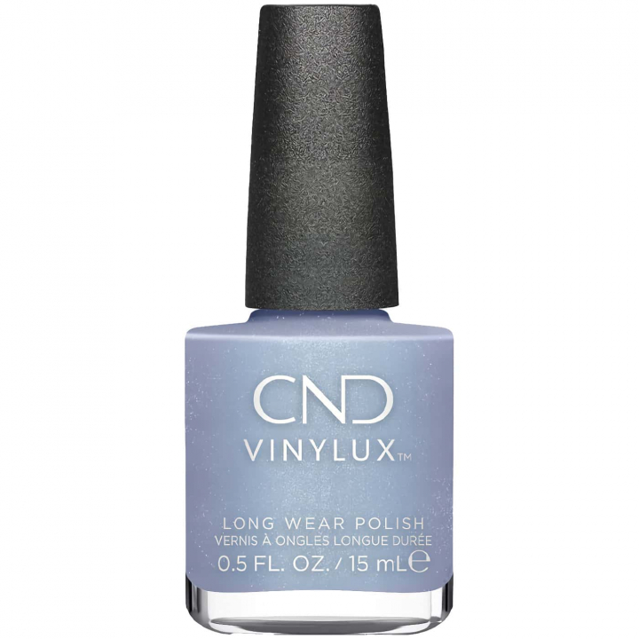 Ljus himmelsbl-grtt nagellack med aquagrnt skimmer | CND Vinylux