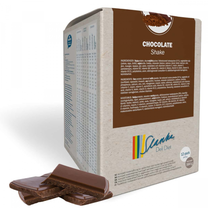 Slanka-Deli-Diet-Choklad-Shake | VLCD | Måltidsersättning för Viktminskning | Lågkalori