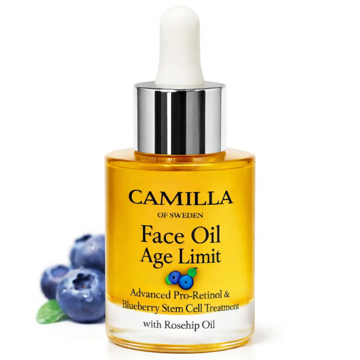 Camilla of Sweden Face Oil Age Limit ansiktsolja med retinol | anti-age, blåbärsstamceller och nyponfröolja