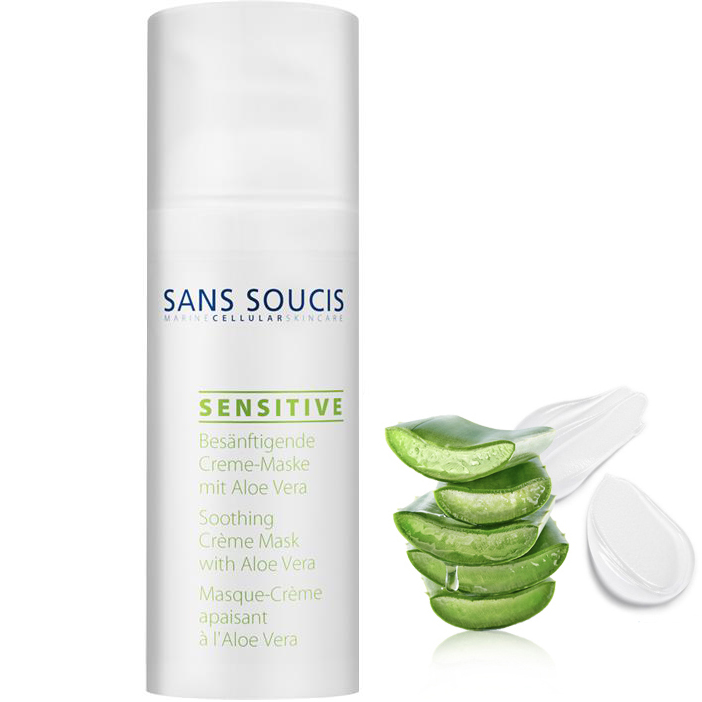 Sans Soucis Sensitive Soothing Creme Mask with Aloe Vera i gruppen Sans Soucis / Ansiktsvård / Sensitive hos Nails, Body & Beauty (1747)