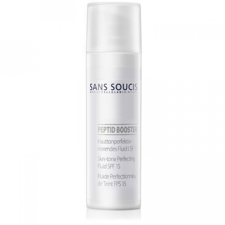 Sans Soucis Peptid Booster Skin-tone Perfecting Fluid SPF 15 i gruppen Produktkyrkogård hos Nails, Body & Beauty (24526)