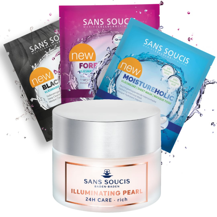 Sans Soucis Illuminating Pearl Kit i gruppen Sans Soucis / Ansiktsvrd / Illuminating Pearl hos Nails, Body & Beauty (25252-k)