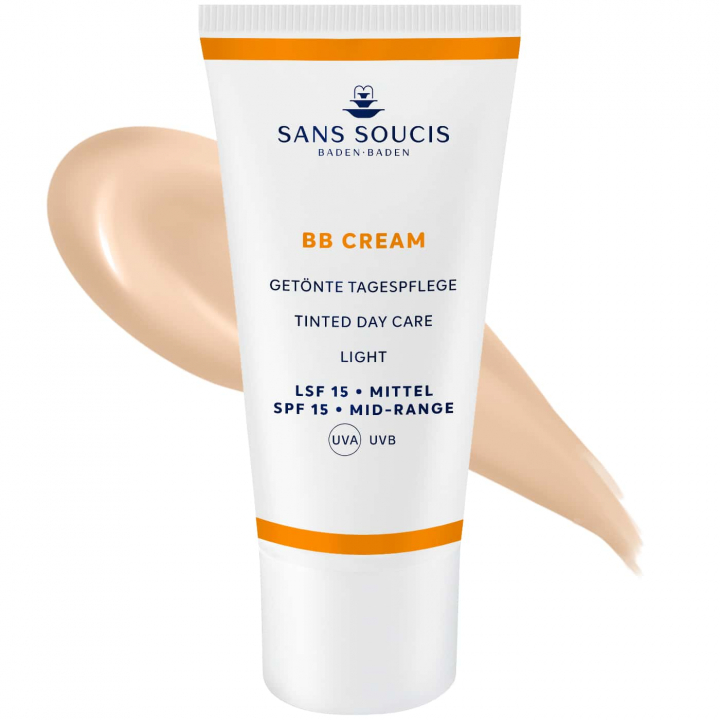 Sans Soucis BB Cream SPF 15 Light – återfuktande tonad dagkräm med SPF 15 som jämnar ut hudton och ger naturlig lyster för ljus hud