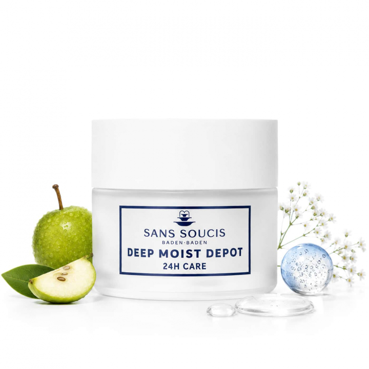 Återfuktande Deep Moist Depot 24H Care Sans Soucis Deep Moist Depot 24H Care med fuktgivande gel och botaniska inslag