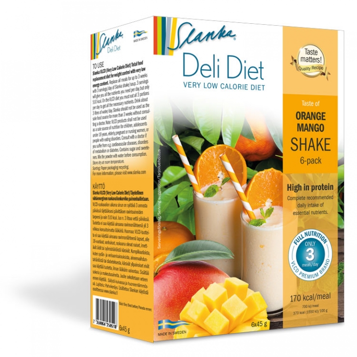 Slanka Deli Diet Apelsin Mango Shake 6-Pack i gruppen SLANKA Deli Diet hos Nails, Body & Beauty (31654)