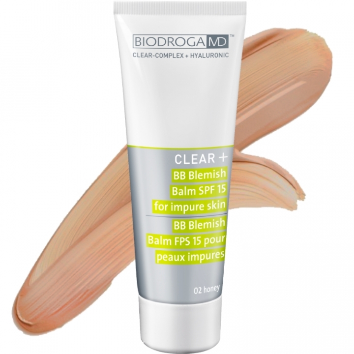 Biodroga MD Clear + BB Blemish Balm SPF 15 Nr:02 Honey i gruppen Biodroga / Hudvård / Clear Skin hos Nails, Body & Beauty (43614-1)