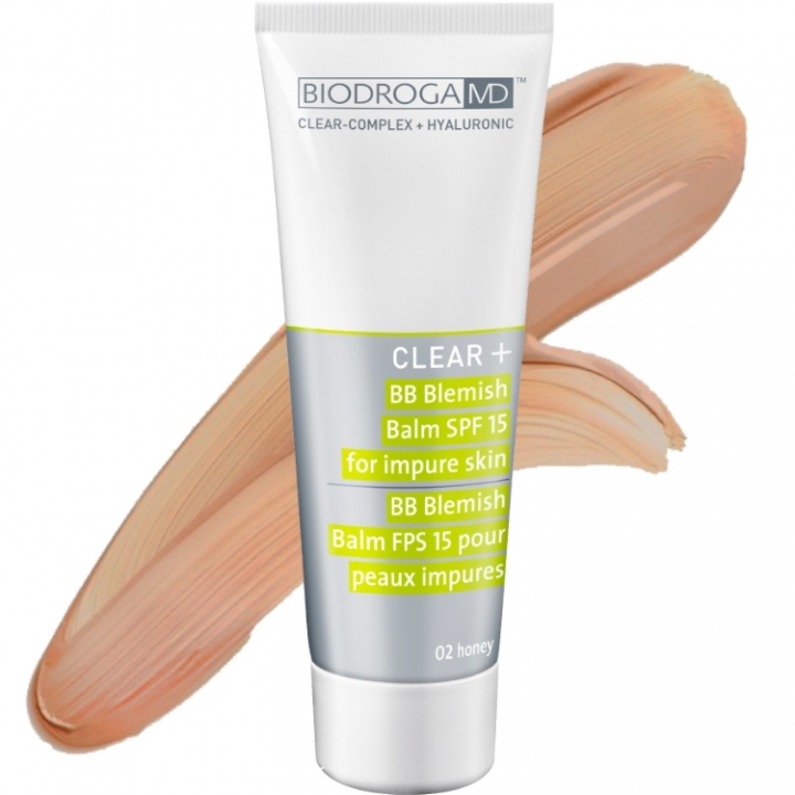 Biodroga MD Clear + BB Blemish Balm SPF 15 Nr:02 Honey i gruppen Biodroga / Hudvrd / Clear Skin hos Nails, Body & Beauty (43614-1)