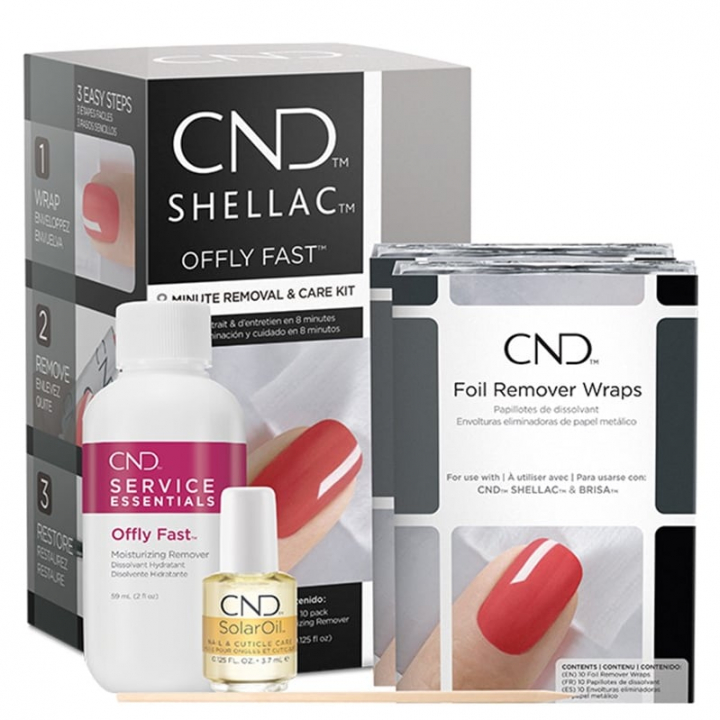 CND Offly Fast 8 Minute Removal & Care Kit i gruppen CND / Tillbehör hos Nails, Body & Beauty (4376)