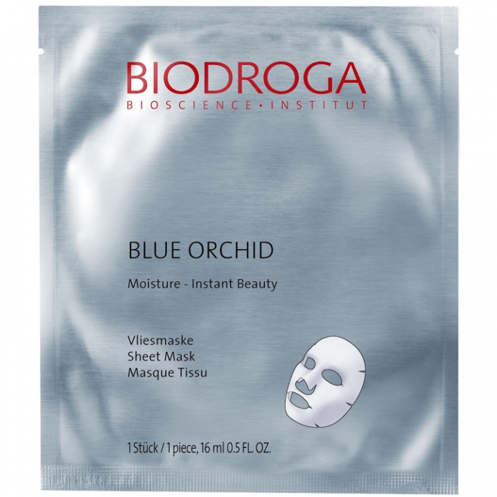 Biodroga Blue Orchid Moisture - Instant Beauty Sheet Mask i gruppen Biodroga / Ansiktsmasker hos Nails, Body & Beauty (45452)