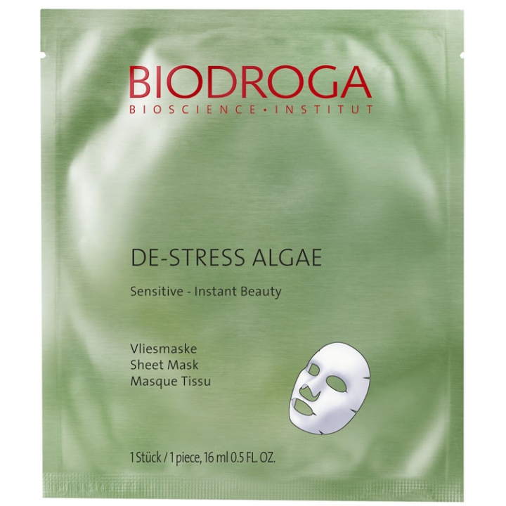 Biodroga De - Stress Algae Sensitive - Instant Beauty Sheet Mask i gruppen Biodroga / Ansiktsmasker hos Nails, Body & Beauty (45488)