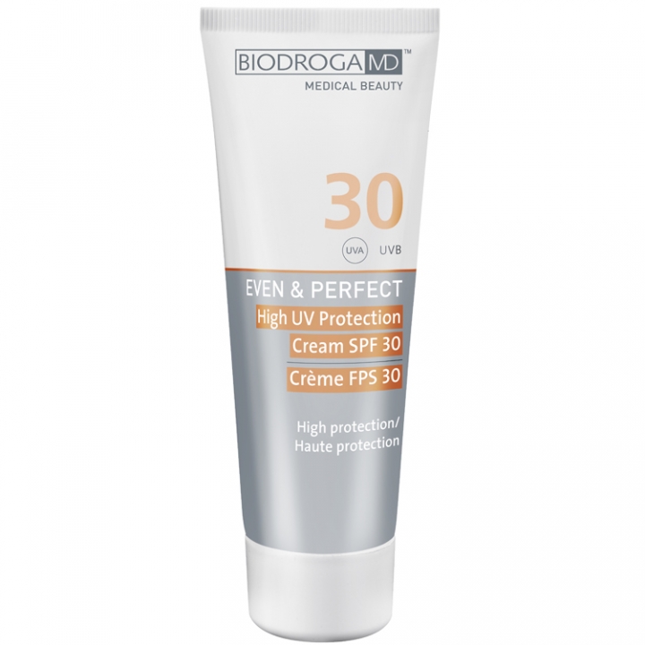 Biodroga MD Even & Perfect High UV Protection Cream SPF 30 i gruppen Produktkyrkog�rd hos Nails, Body & Beauty (45503)