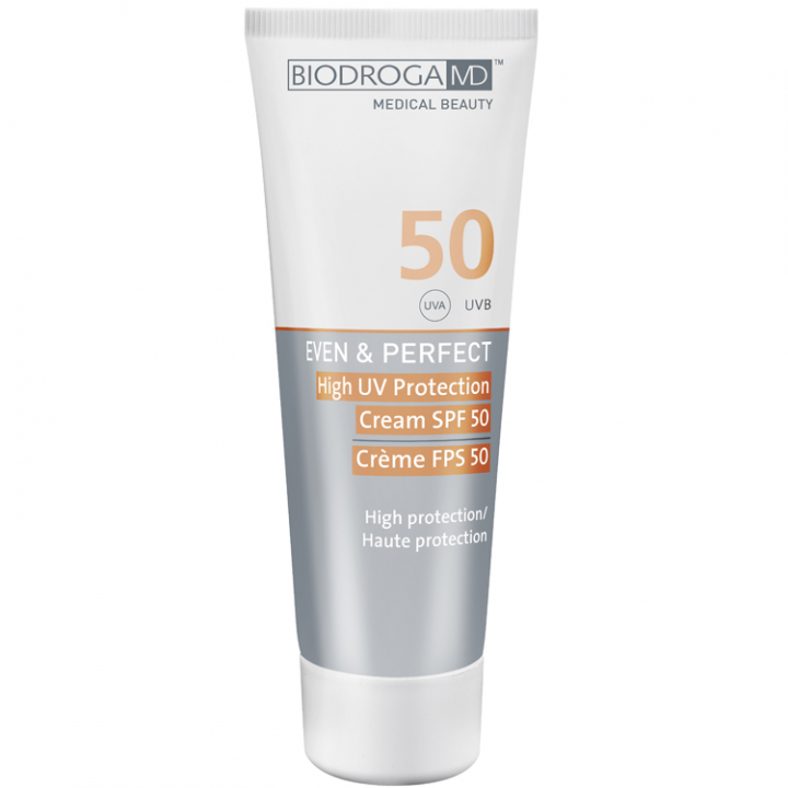 Biodroga MD Even & Perfect High UV Protection Cream SPF 50 i gruppen Produktkyrkog�rd hos Nails, Body & Beauty (45504)