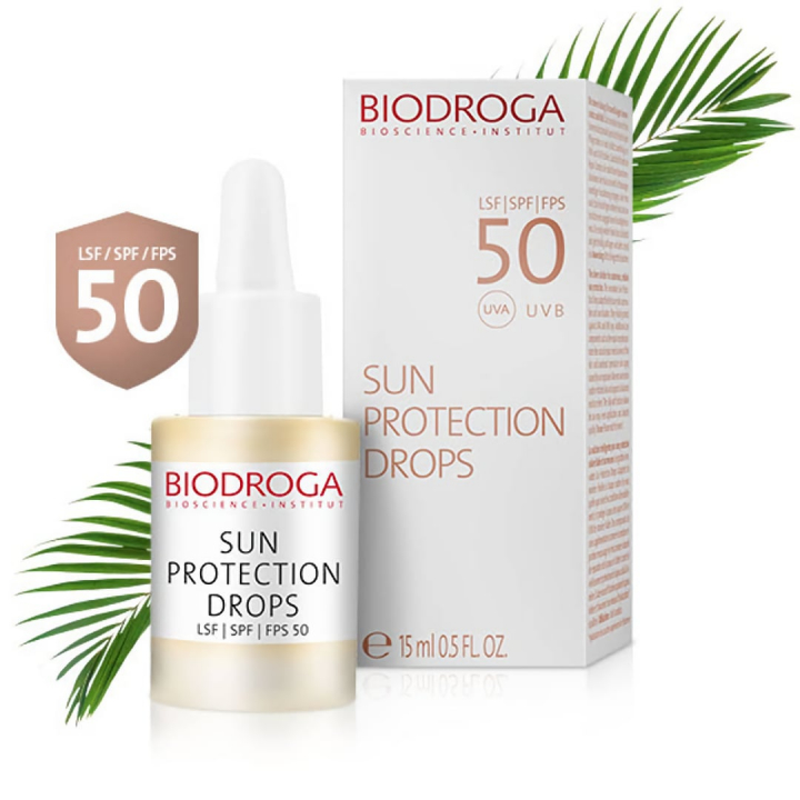 Biodroga Sun Protection Drops SPF 50 i gruppen Biodroga / Begränsade Utgåvor hos Nails, Body & Beauty (45837)