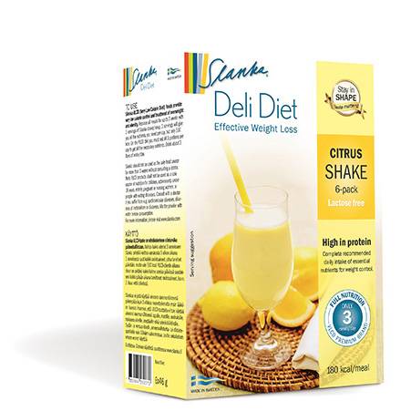 Slanka Deli Diet Citrus Shake 6-Pack - Laktosfri i gruppen SLANKA Deli Diet hos Nails, Body & Beauty (5144)