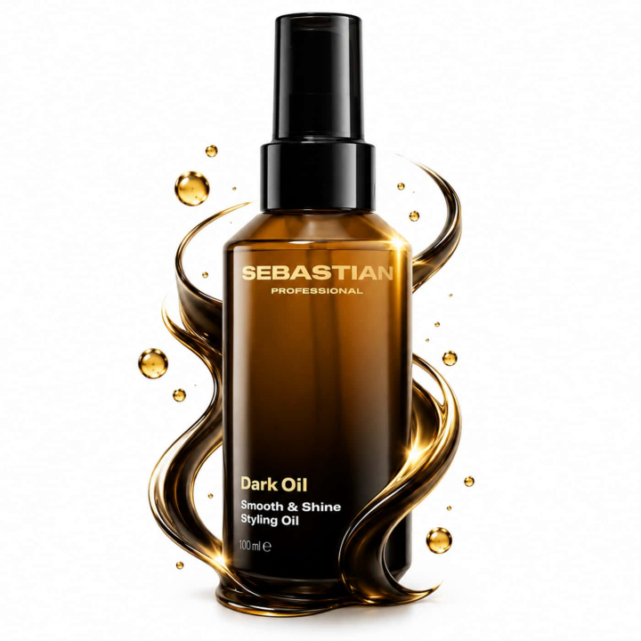 Sebastian Professional Dark Oil Smooth & Shine Styling Oil 100 ml – lätt hårolja för glans, mjukhet och frisskontroll