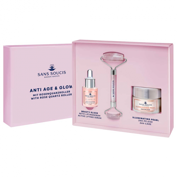 Sans Soucis Anti Age & Glow With Rose Quartz Roller i gruppen Sans Soucis / Ansiktsvrd / Illuminating Pearl hos Nails, Body & Beauty (CS25504)