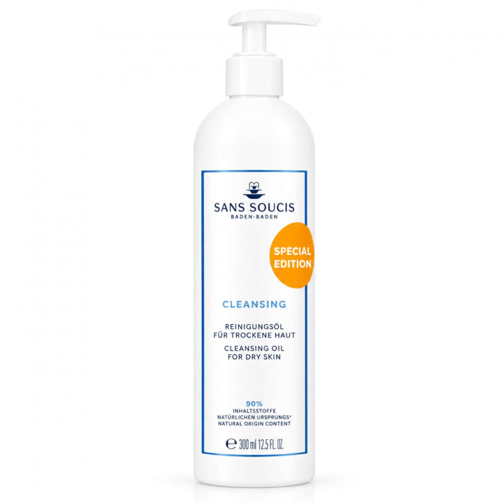 Sans Soucis Cleansing Oil XXL - Mild rengöring Sans Soucis Cleansing Oil XXL - Skonsam rengöringsolja som avlägsnar makeup och orenheter utan att torka ut huden