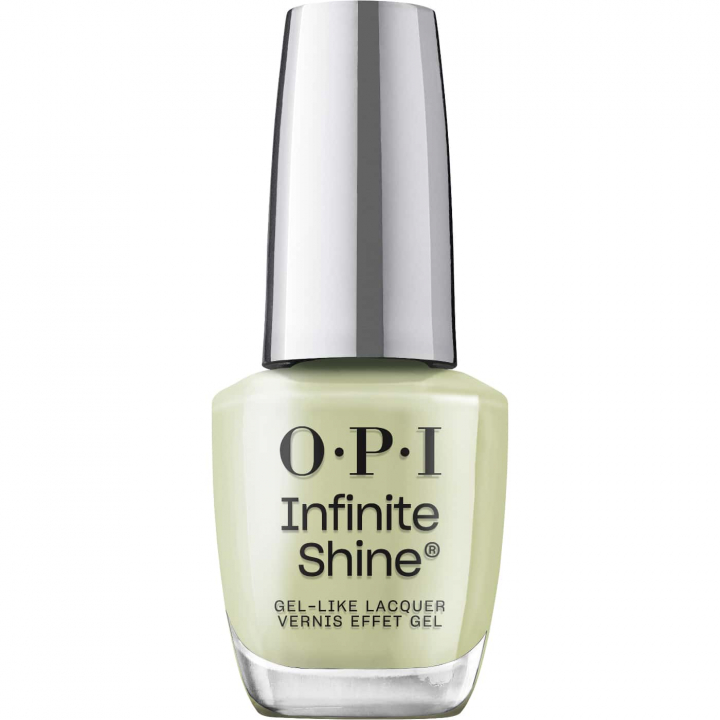 ljusgrönt nagellack opi infinite shine oh baby creme finish