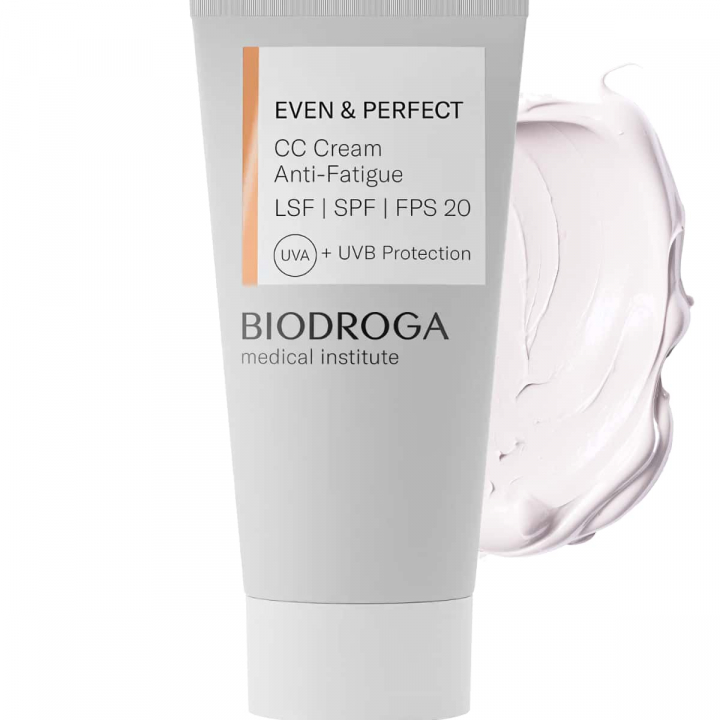 Biodroga-Even-Perfect-CC-Cream-SPF-20 | F�r tr�tt och gl�mig hud | Vitamin E och C