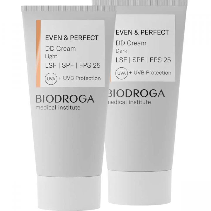 Biodroga-Even-Perfect-DD-Cream-SPF25-Light-Dark | Innovativ Hudvrd med Frganpassning, Skydd mot UV-strlar