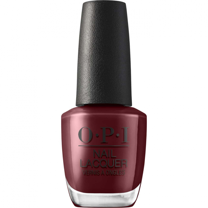 opi most requested vampire state building nagellack i mörk vinröd nyans med djup burgundyton och glansig krämfinish