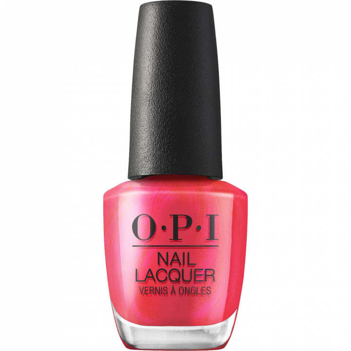opi pompeii pink nagellack i intensiv ceriserosa nyans med skimrande lyster som ger ett djärvt, glatt och uttrycksfullt intryck