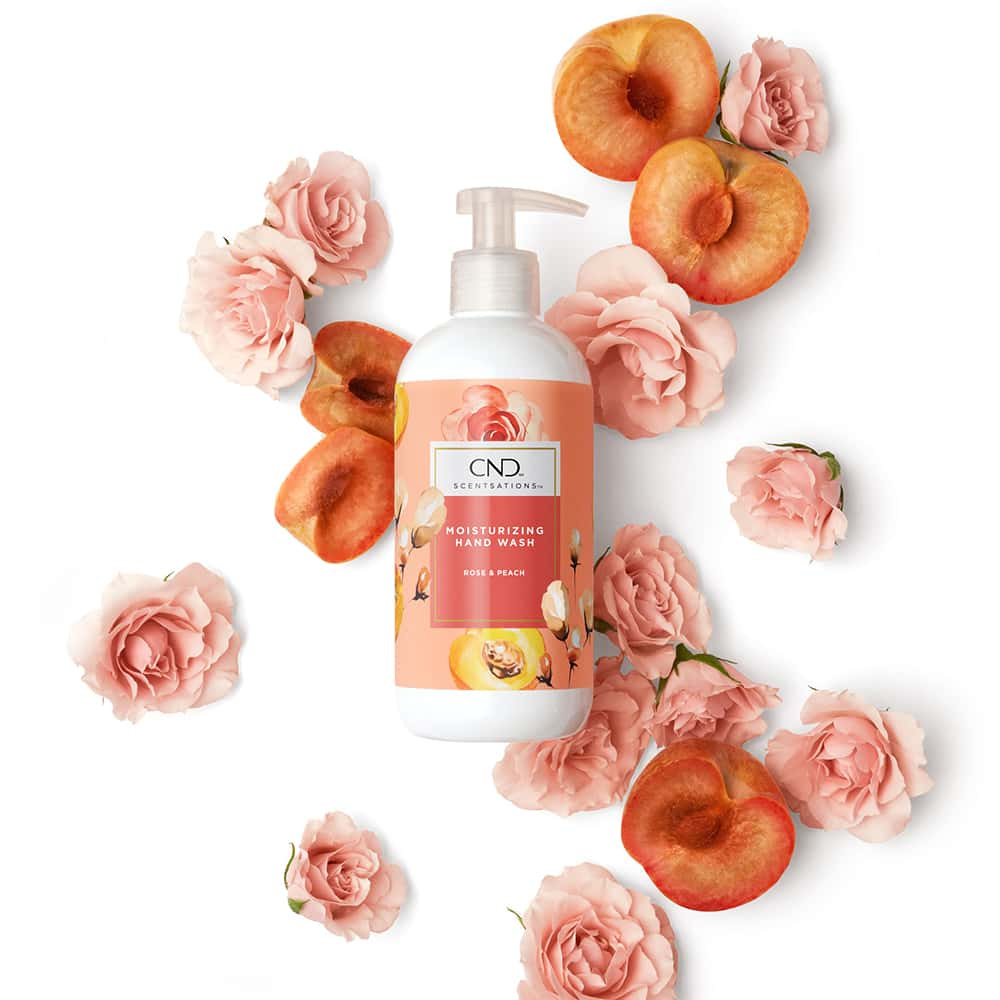 CND Scentsations Moisturizing Hand Wash Peach & Rose 390 ml