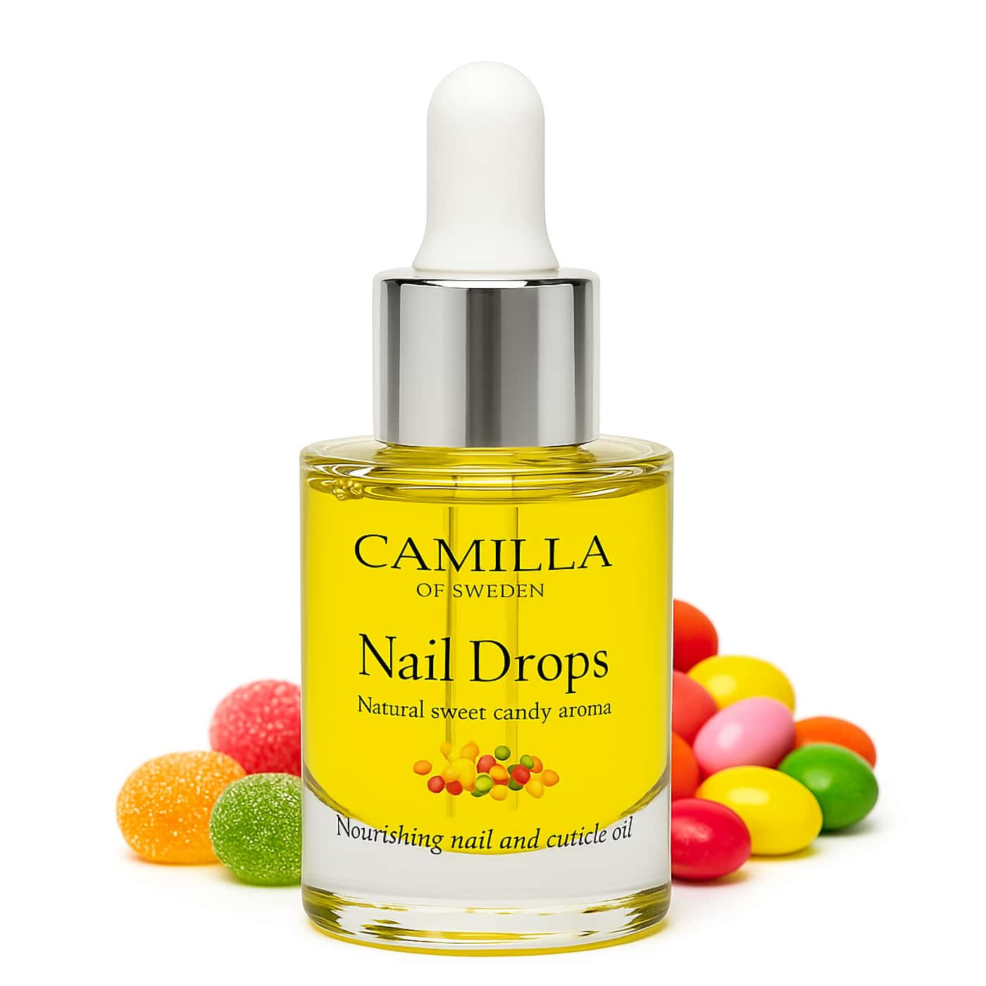Camilla of Sweden Nail Drops – Naturlig nagelolja med godisdoft | Vegansk | Återfuktar torra nagelband | Stärker naglar