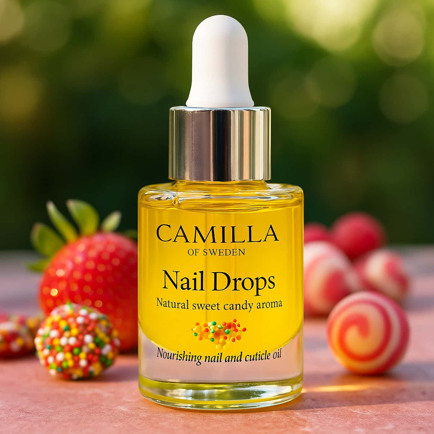 Camilla of Sweden Nail Drops – Naturlig nagelolja med godisdoft | Vegansk | Återfuktar torra nagelband | Stärker naglar