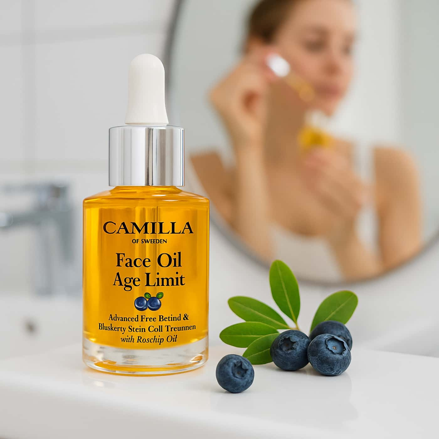 Camilla of Sweden Face Oil Age Limit ansiktsolja med retinol | anti-age, blåbärsstamceller och nyponfröolja