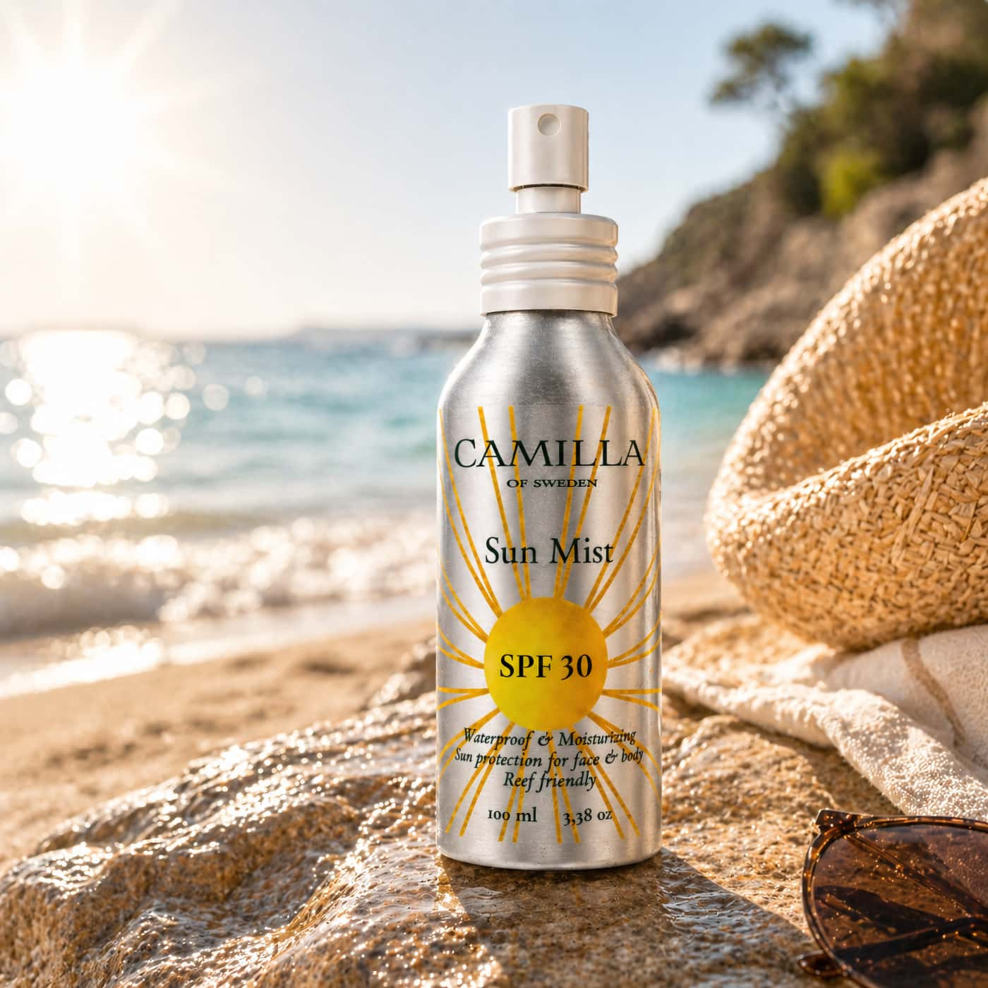 Camilla of Sweden Sun Mist SPF 30 lätt solskydd spray för ansikte och kropp