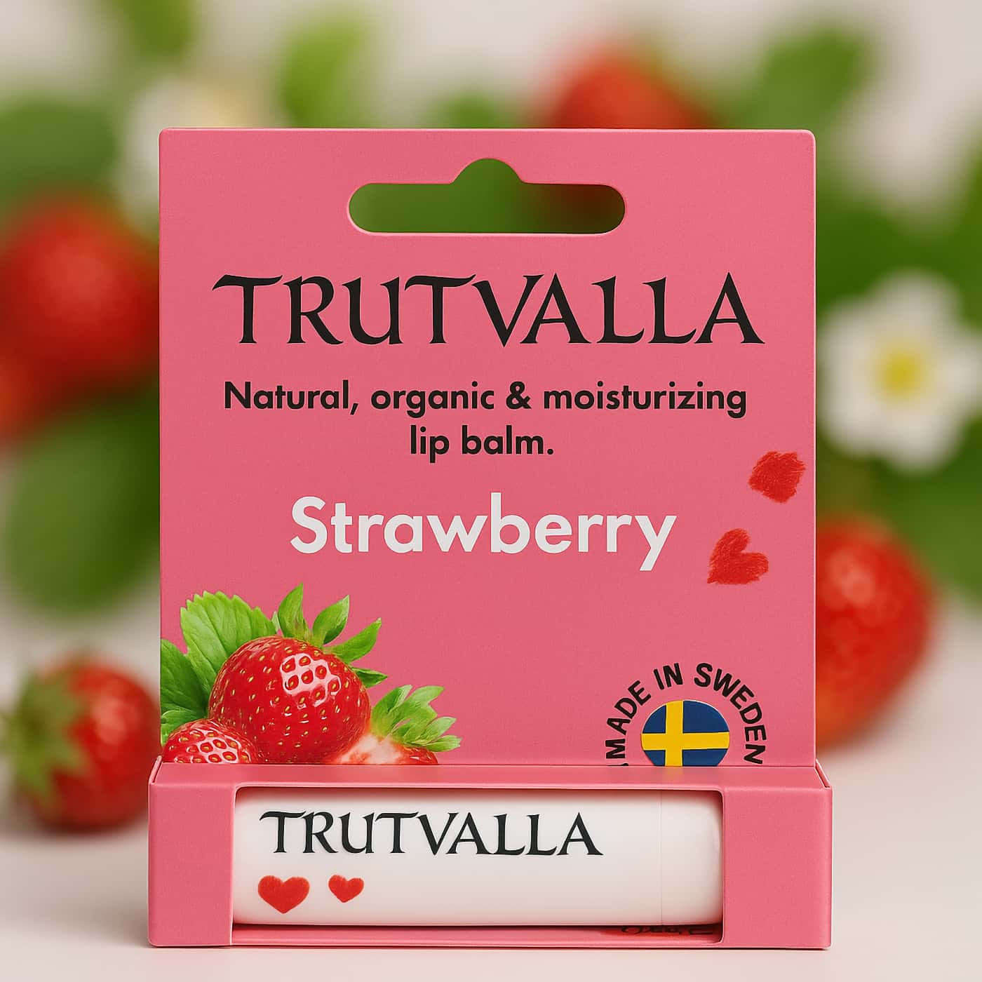 Camilla of Sweden Trutvalla Cerat Strawberry - Naturligt återfuktande läppbalsam med jordgubb - För torra läppar