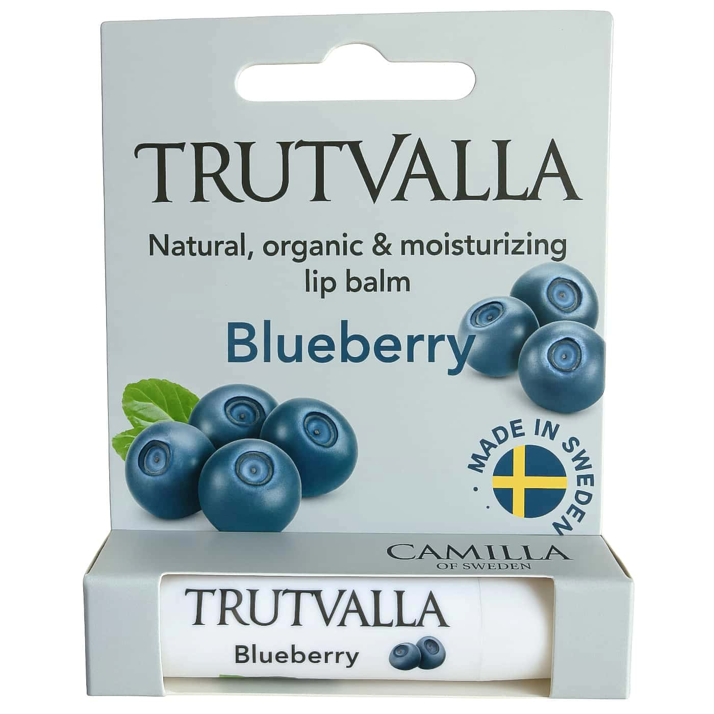 Trutvalla Cerat Blueberry | Ekologiskt läppbalsam med naturlig blåbärsdoft för mjuka och återfuktade läppar
