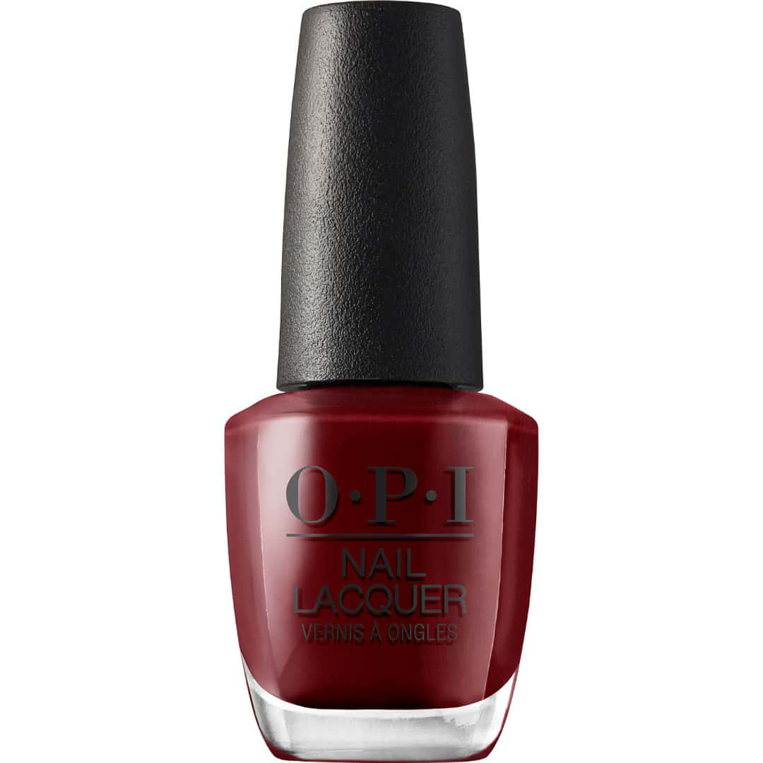 OPI Chicago Got The Blues For Red - mörkröd nyans med blå undertoner som ger en elegant och dramatisk känsla