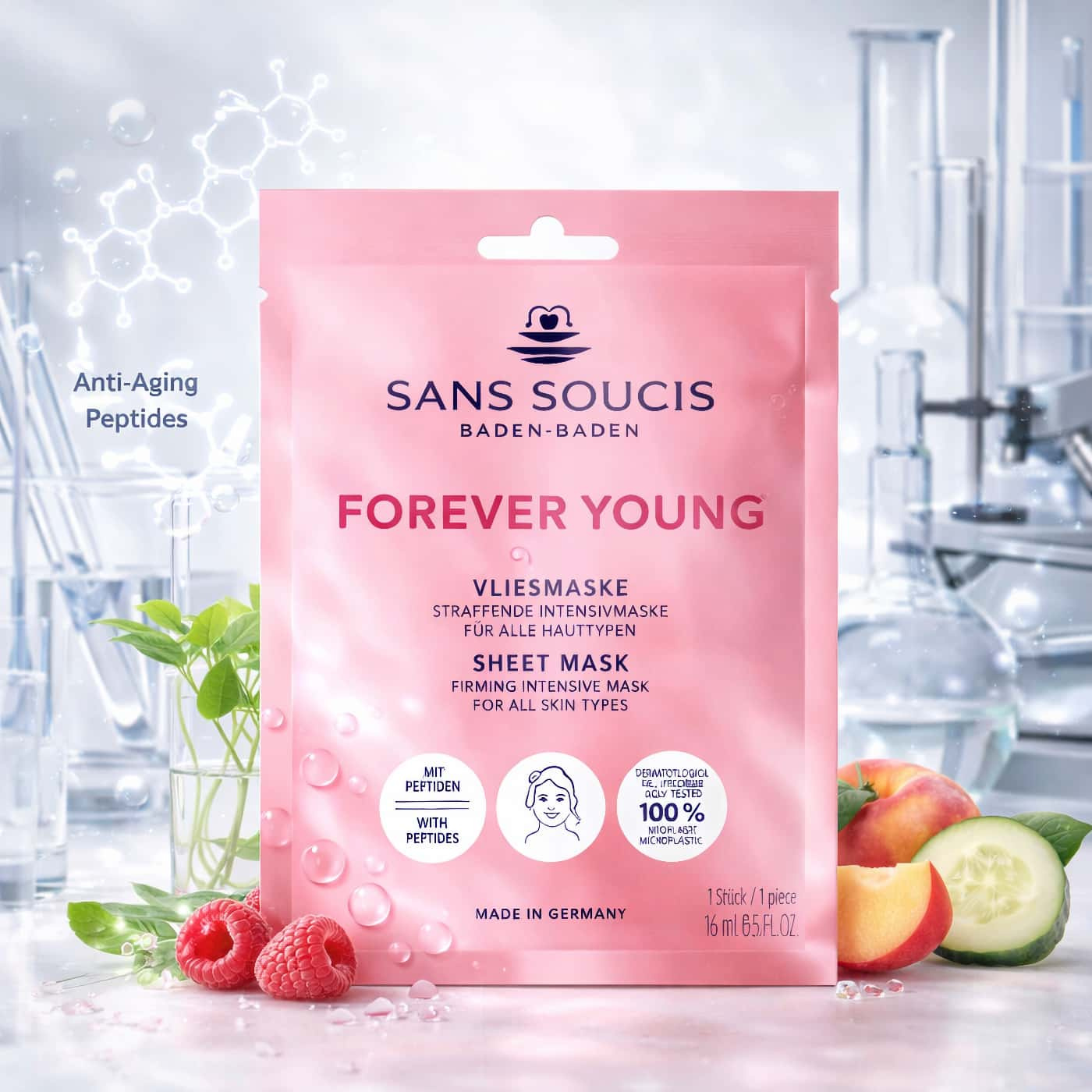 Sans Soucis Forever Young Sheet Mask återfuktande sheet mask för mjukare hud och förbättrad elasticitet