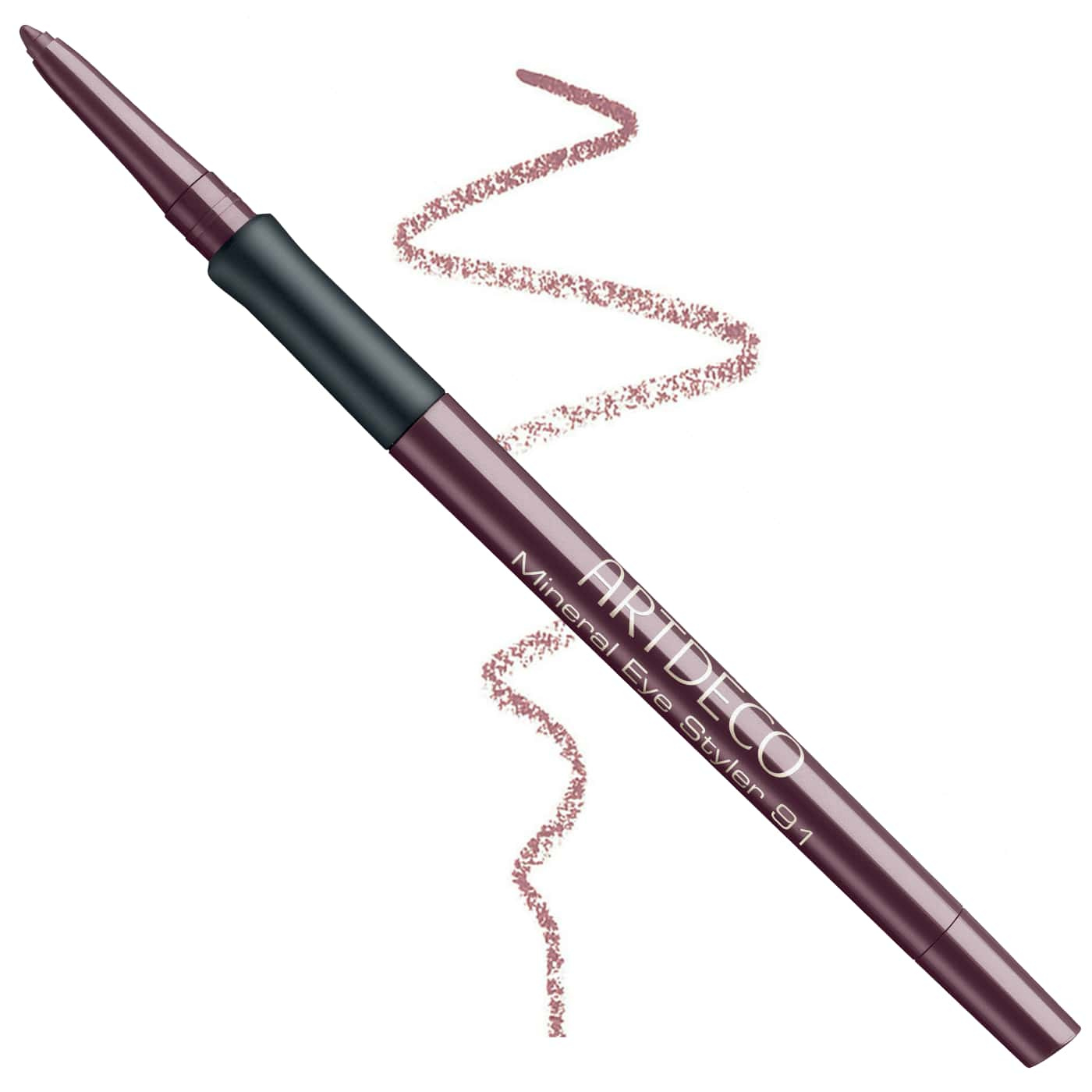 Artdeco Mineral Eye Styler Nr.91 Aubergine – Mörklila eyeliner med smudge-proof formula och integrerad pennvässare