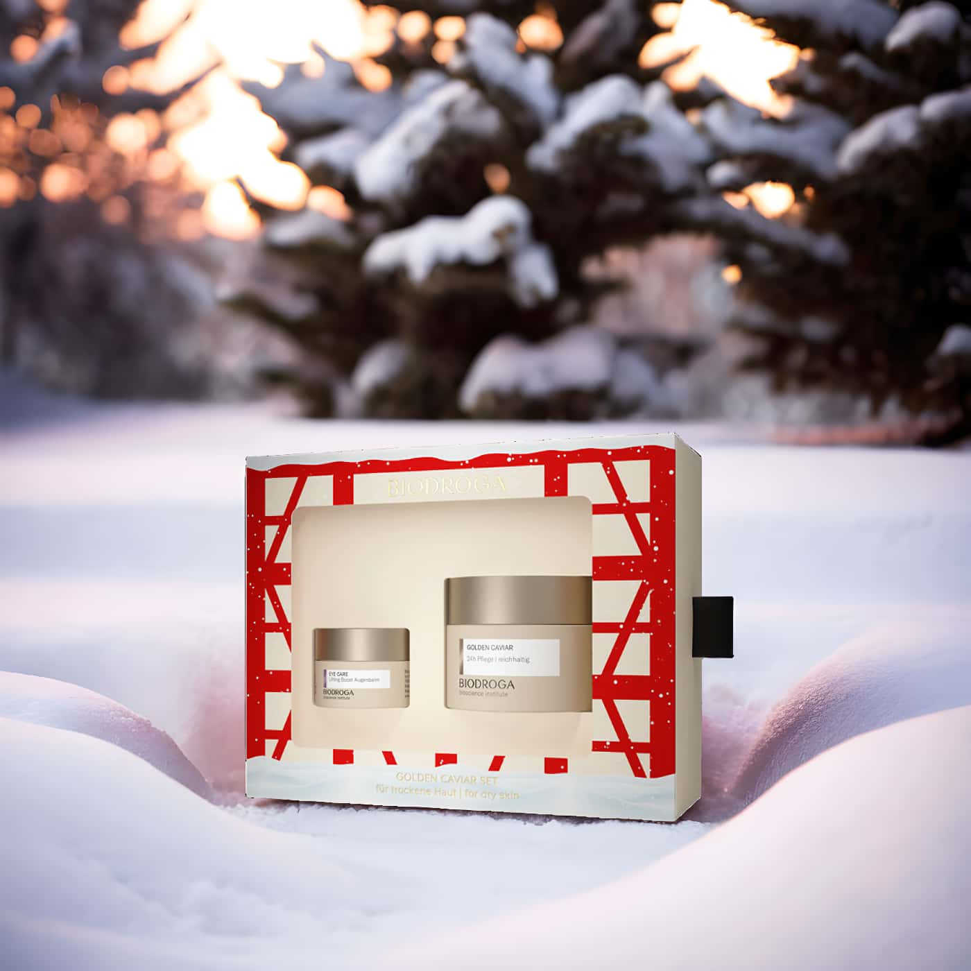 Biodroga Golden Caviar Set - Fullstorlek 24h Care och Lifting Boost Eye Balm - Optimal näring och återfuktning för normal hud