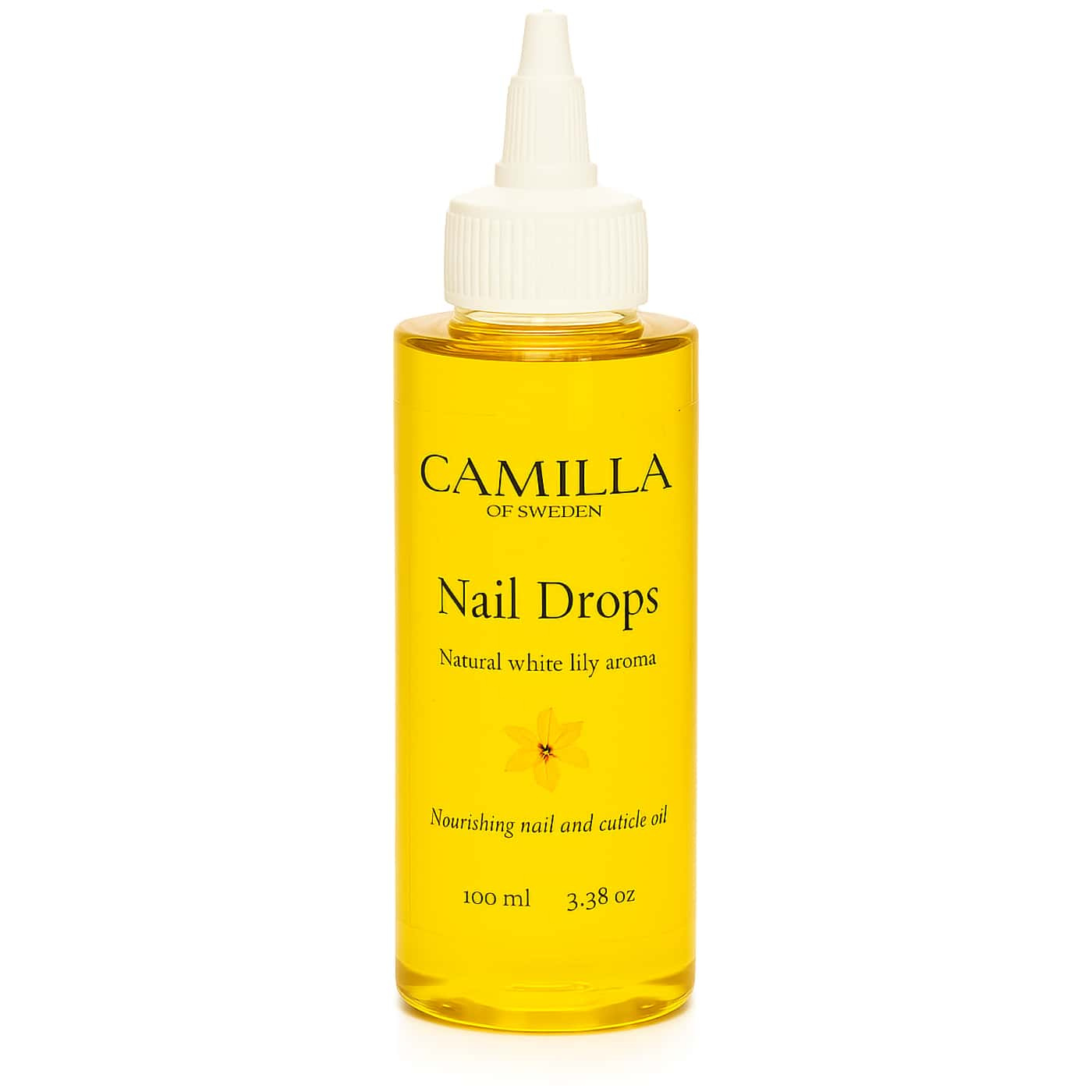 Camilla of Sweden White Lily Refill – Naturlig nagelolja | 100 ml påfyllning | Vegansk | Vård för torra nagelband och sköra naglar