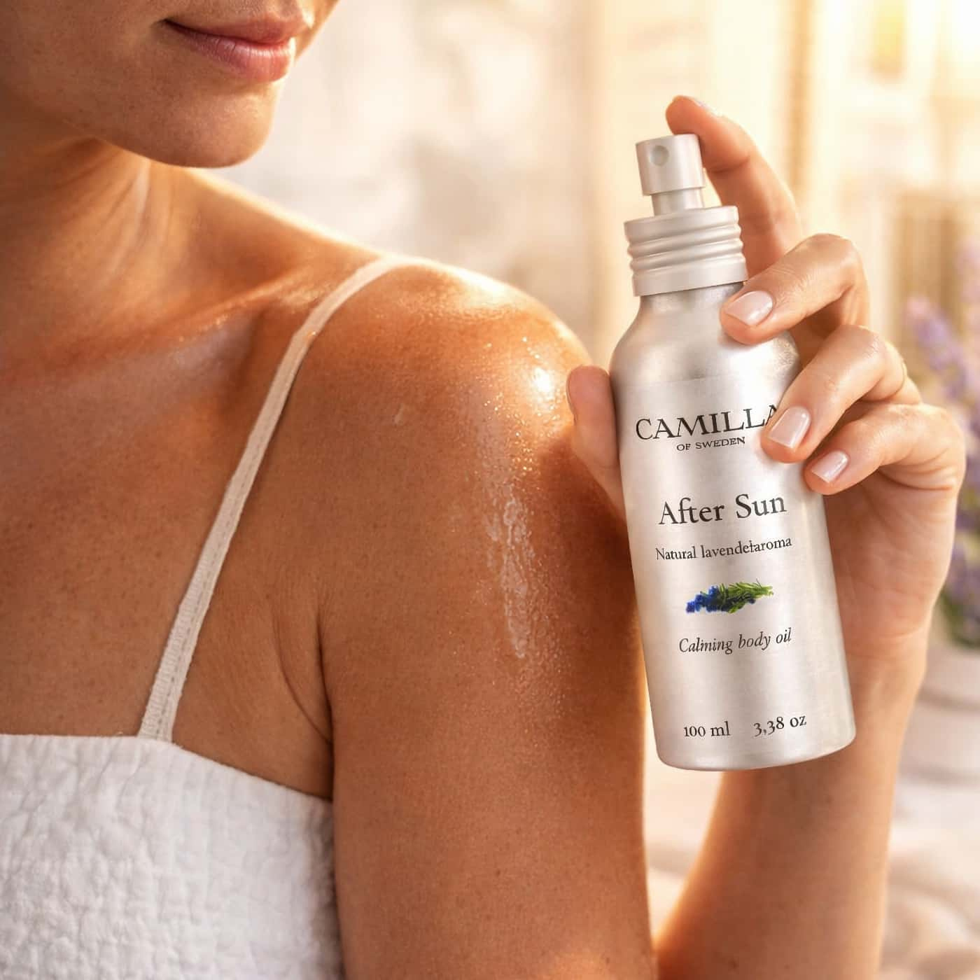 Camilla Of Sweden After Sun kroppsolja med lavendel och jojobaolja för hud efter sol