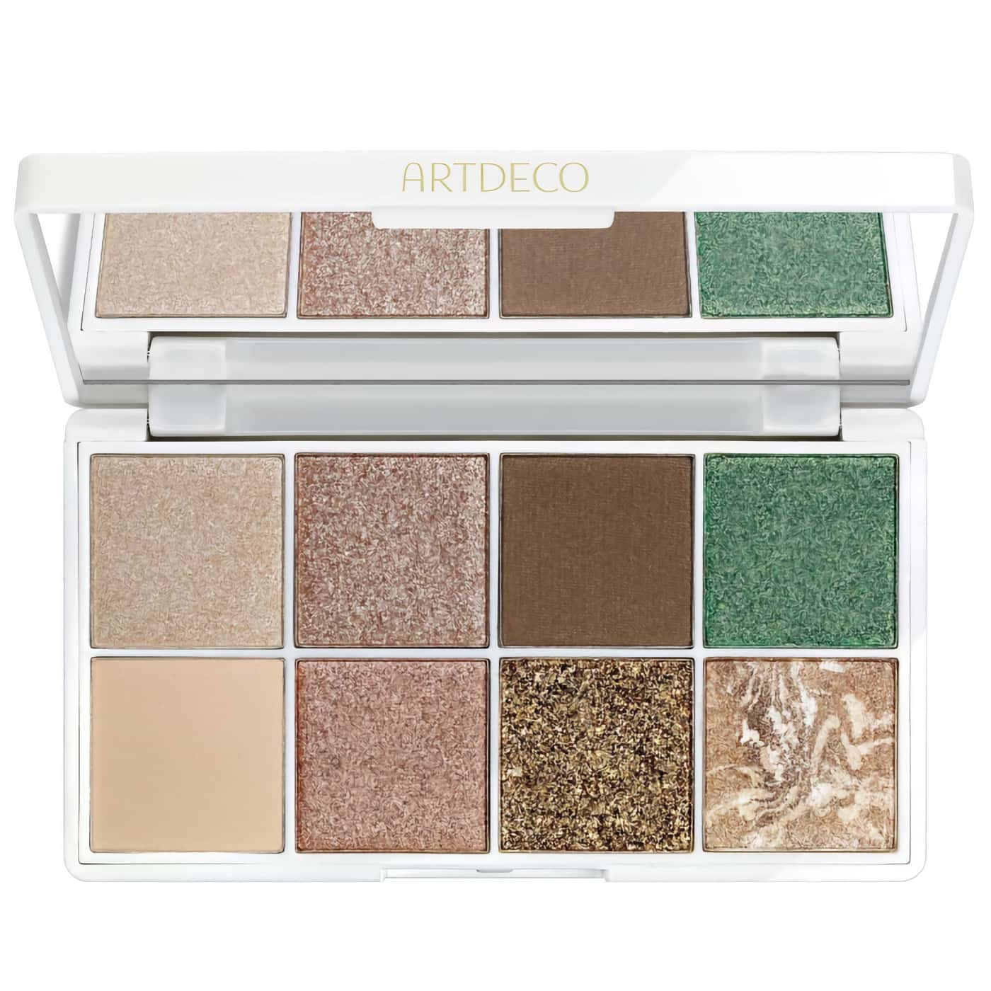 Artdeco Eyelights Palette Summer in Style | Somrig ögonskuggspalett | 8 nyanser | Grönt | Guld | Neutrala toner