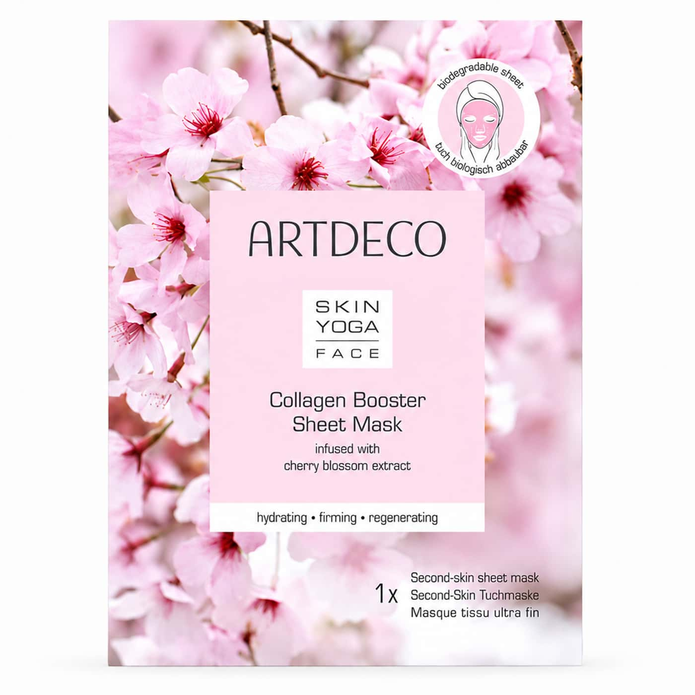 Artdeco Collagen Booster Sheet Mask återfuktande ansiktsmask med kollagen och hyaluronsyra