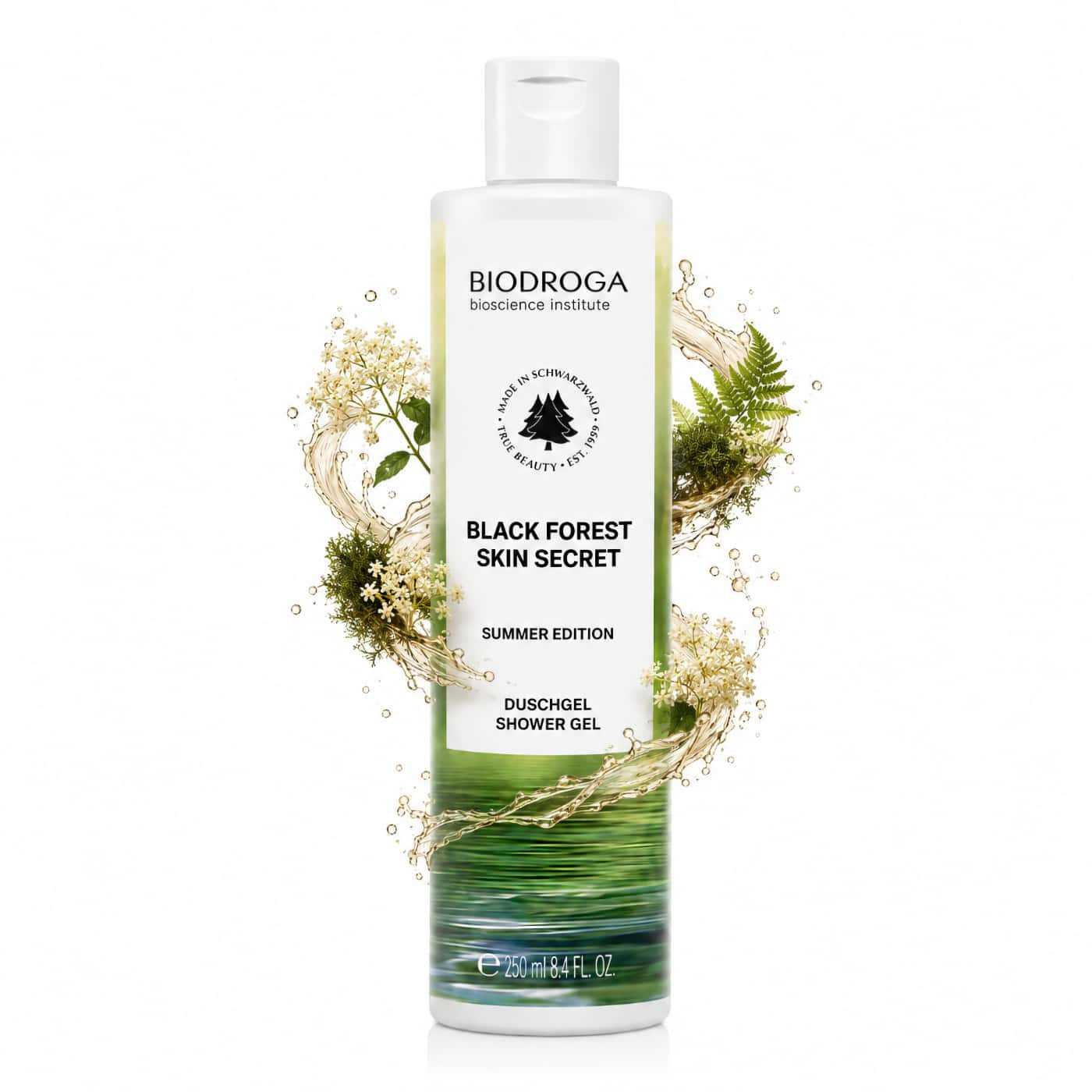 Biodroga Black Forest Skin Secret Summer Edition Shower Gel, uppfriskande duschgel för daglig kroppsvård