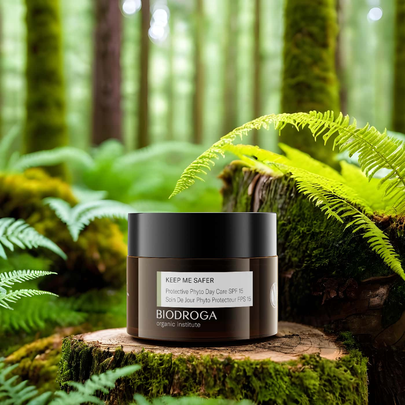 Biodroga Keep Me Safer Protective Phyto Day Care SPF 15 – Vegansk ekologisk dagkräm som återfuktar, skyddar och jämnar ut huden 