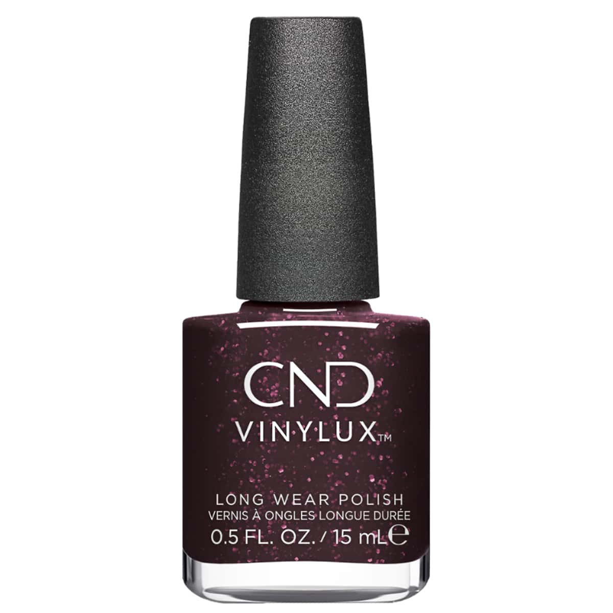 CND Vinylux Poison Plum - Förtrollande Bordeauxröd med Glitter