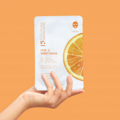 Kalahari Vita-C Sheet Mask - Ljusar upp och föryngrar huden Revitaliserande ansiktsmask med C-vitamin från Kalahari - ljusar upp, återfuktar och föryngrar huden, lämplig för alla hudtyper