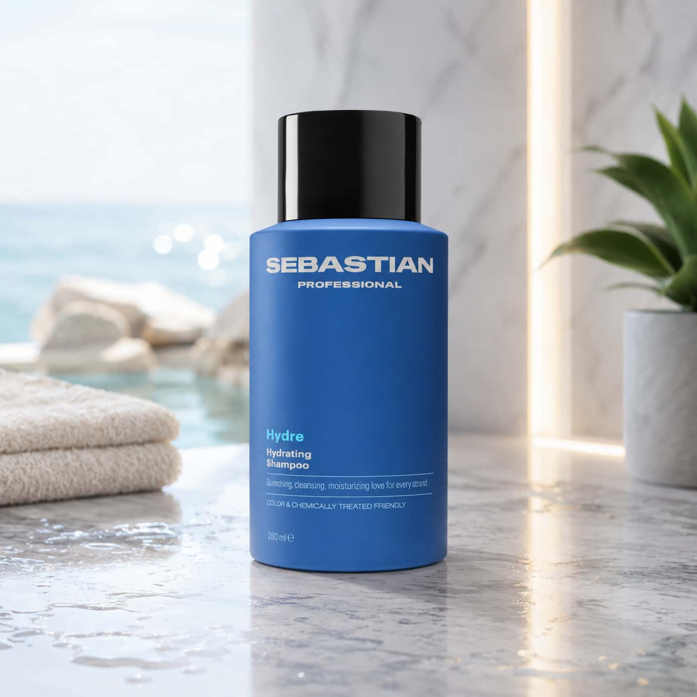 Sebastian Professional Hydre Hydrating Shampoo 280 ml – återfuktande schampo för torrt, frissigt och behandlat hår