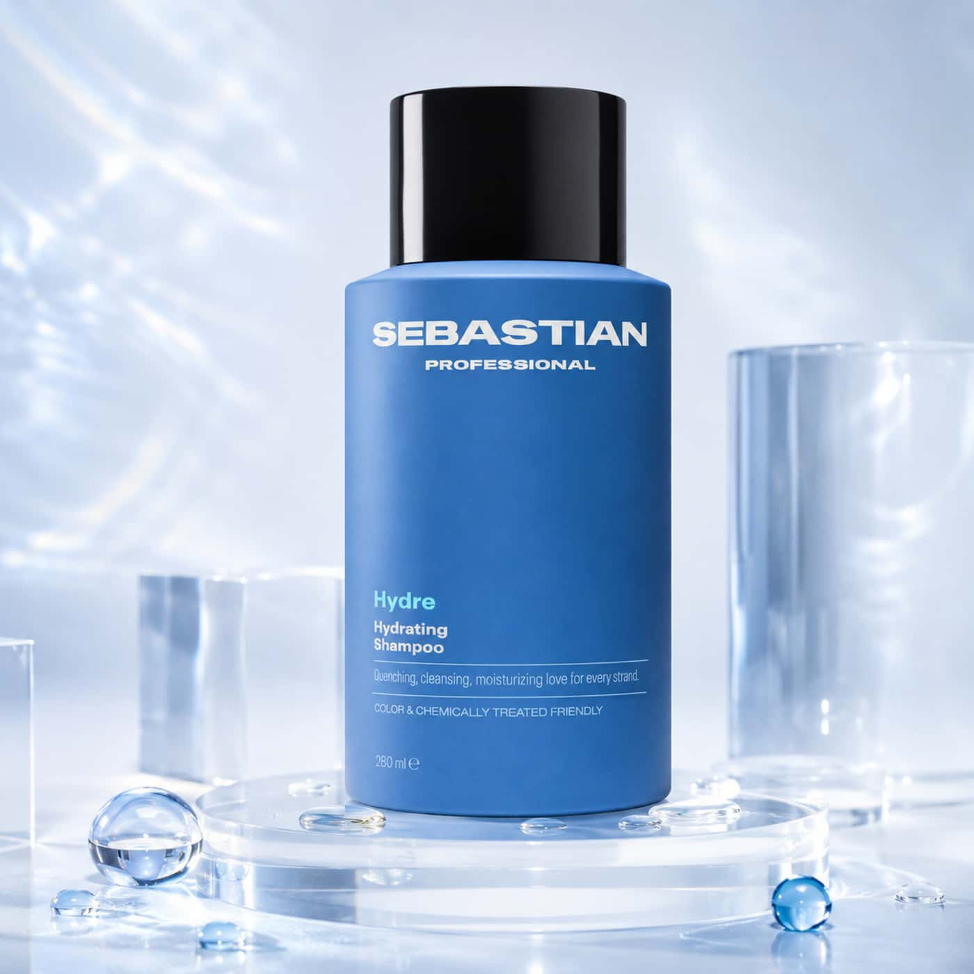 Sebastian Professional Hydre Hydrating Shampoo 280 ml – återfuktande schampo för torrt, frissigt och behandlat hår