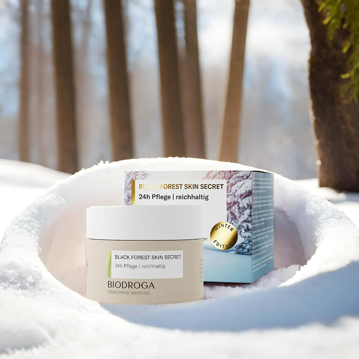 Biodroga Black Forest Skin Secret 24h Care | Rich – intensiv återfuktning och skydd mot kyla och torr luft 